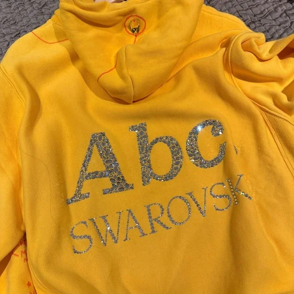 Advisory Board Crystals Swarovski Yellow Hoodie with Silver Accents - Picture 1 of 8